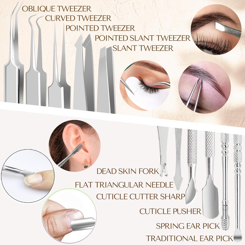 DERMATED 16 Pcs Blackhead Remover Tools Surgical Stainless Steel 410 | Pimple Popper Tool Kit | Stainless Steel Professional Pimple Extractor Tool Kit for Blackheads, Comdone, Acne, Zit, and Whiteheads - Image 4